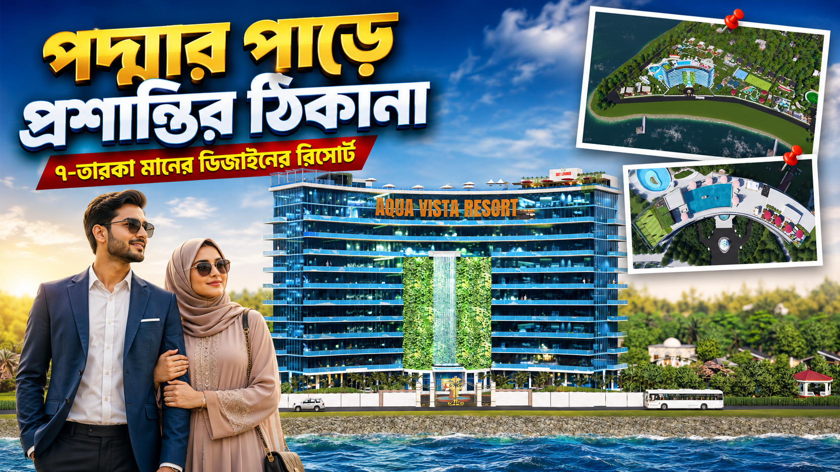 পদ্মার পাড়ে প্রশান্তির ঠিকানা | Aqua Vista Resort- A Perfect Blend of Luxury & Lifestyle.
